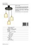 AVONNI AV-65233-3T-BSY-B Siyah Boyalı Modern Avize E27 Metal Cam 40cm