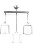 AVONNI AV-65233-3Y-BSY-B Siyah Boyalı Modern Avize E27 Metal Cam 60x14cm