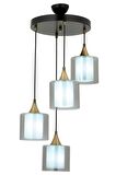 AVONNI AV-65233-4T-BSY-F Siyah Boyalı Modern Avize E27 Metal Cam 40cm
