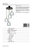 AVONNI AV-65233-4T-BSY-F Siyah Boyalı Modern Avize E27 Metal Cam 40cm
