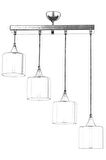 AVONNI AV-65233-4Y-BSY-B Siyah Boyalı Modern Avize E27 Metal Cam 70x14cm