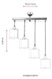 AVONNI AV-65233-4Y-BSY-B Siyah Boyalı Modern Avize E27 Metal Cam 70x14cm
