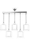 AVONNI AV-65233-5Y-BSY-F Siyah Boyalı Modern Avize E27 Metal Cam 75x14cm