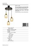 AVONNI AV-65234-3T-BSY Siyah Boyalı Modern Avize E27 Metal Cam 40cm