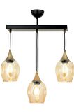 AVONNI AV-65234-3Y-BSY Siyah Boyalı Modern Avize E27 Metal Cam 60x10cm