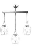 AVONNI AV-65234-3Y-BSY Siyah Boyalı Modern Avize E27 Metal Cam 60x10cm