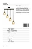 AVONNI AV-65234-4Y-BSY Siyah Boyalı Modern Avize E27 Metal Cam 70x10cm
