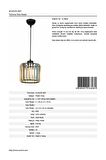 AVONNI AV-65239-1BSY Siyah Boyalı Modern Avize E27 Metal Kristal 19cm