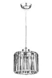 AVONNI AV-65239-1K Krom Kaplama Modern Avize E27 Metal Kristal 19cm