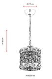 AVONNI AV-65240-1K Krom Kaplama Modern Avize E27 Metal Kristal 17cm