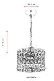 AVONNI AV-65240-2K Krom Kaplama Modern Avize E27 Metal Kristal 20cm