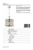 AVONNI AV-65240-2K Krom Kaplama Modern Avize E27 Metal Kristal 20cm