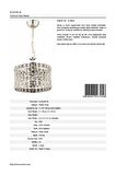 AVONNI AV-65240-3K Krom Kaplama Modern Avize E27 Metal Kristal 25cm