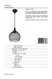 AVONNI AV-65242-1BSY Siyah Boyalı Modern Avize E27 Metal Telli 21cm