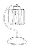 AVONNI ML-65244-1E Eskitme Kaplama Masa Lambası E27 Metal Kristal 20x25cm