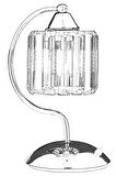 AVONNI ML-65244-1K Krom Kaplama Masa Lambası E27 Metal Kristal 20x25cm
