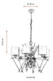 AVONNI AV-60289-6S Sarı Boyalı Modern Avize E27 Metal Cam 66cm