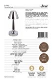 AVONNI ML-64006-K Krom Kaplama Masa Lambası LED Metal Pleksi 11cm
