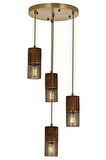 AVONNI AV-60265-4ET Eskitme Kaplama Modern Avize E27 Metal Ahşap 35cm