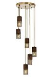 AVONNI AV-60265-6ET Eskitme Kaplama Modern Avize E27 Metal Ahşap 40cm