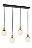 AVONNI AV-60273-4Y-BSY Siyah Boyalı Modern Avize E27 Metal Cam 80x15cm