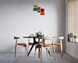 AVONNI AV-60284-3T-BSA Sarı Boyalı Modern Avize E27 Metal Pleksi 48cm