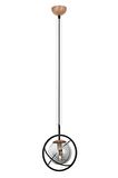 AVONNI AV-60291-1BSY Siyah Boyalı Modern Avize E14 Metal Cam 22cm