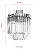 AVONNI AR-60298-K30 Krom Kaplama Klasik Avize E14 Metal Kristal 30cm