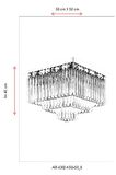 AVONNI AR-60298-K50X50 Krom Kaplama Klasik Avize E14 Metal Kristal 50x50cm