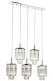 AVONNI AV-60298-5KY Krom Kaplama Klasik Avize E27 Metal Kristal 80x10cm
