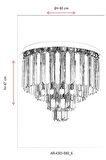 AVONNI AR-60299-S60 Sarı Kaplama Klasik Avize E14 Metal Kristal 60cm