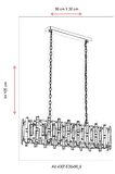 AVONNI AV-60303-E30X90 Eskitme Kaplama Klasik Avize E14 Metal Kristal 90x30cm