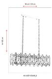 AVONNI AV-60303-K30X90 Krom Kaplama Klasik Avize E14 Metal Kristal 90x30cm