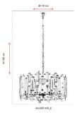 AVONNI AV-60303-K50 Krom Kaplama Klasik Avize E14 Metal Kristal 50cm