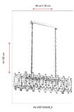 AVONNI AV-60303-S30X90 Sarı Kaplama Klasik Avize E14 Metal Kristal 90x30cm