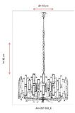 AVONNI AV-60303-S50 Sarı Kaplama Klasik Avize E14 Metal Kristal 50cm
