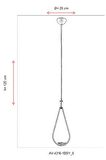 AVONNI AV-60312-1BSY Siyah Boyalı Modern Avize G9 Metal Cam 20cm