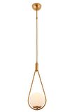 AVONNI AV-60312-1S Sarı Kaplama Modern Avize G9 Metal Cam 20cm