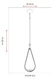 AVONNI AV-60312-1S Sarı Kaplama Modern Avize G9 Metal Cam 20cm
