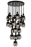 AVONNI AV-60313-19BSY Siyah Boyalı Modern Avize E27 Metal 50cm