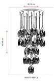 AVONNI AV-60313-19BSY Siyah Boyalı Modern Avize E27 Metal 50cm
