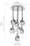 AVONNI AV-60313-7KT Krom Kaplama Modern Avize E27 Metal 40cm