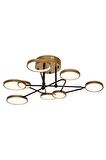 AVONNI AR-60359-5BSY Siyah Boyalı Modern Avize LED Metal Pleksi 35cm