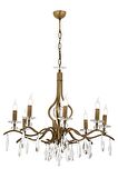 AVONNI AV-60394-8E Eskitme Kaplama Klasik Avize E14 Metal Kristal 80cm
