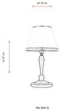 AVONNI HML-9046-1E Eskitme Kaplama Masa Lambası E27 Metal Ahşap Kumaş 35cm
