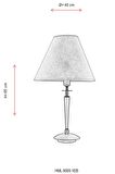 AVONNI HML-9009-1EB Eskitme Kaplama Masa Lambası E27 Metal Ahşap Kumaş 40cm