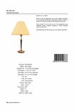 AVONNI HML-9009-1EB Eskitme Kaplama Masa Lambası E27 Metal Ahşap Kumaş 40cm