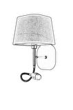 Avonni Hap-9071-1Bs-Led Kumaş - Metal Modern İç Mekan Duvar Siyah Aplik 