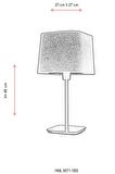 AVONNI HML-9071-1BS Siyah Boyalı Masa Lambası E27 Metal Kumaş 27x27cm
