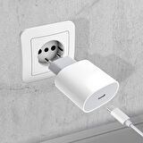 Pdateknoloji Type-C 20 Watt Hızlı Şarj Aleti Beyaz